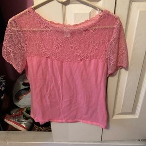H&M pink lace top